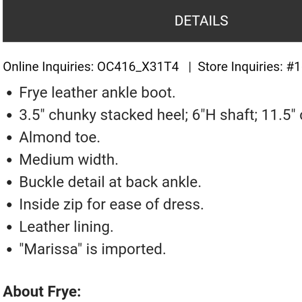 *Sold* FRYE Marissa Zip Short Boot Black Size 9M - Picture 12 of 12
